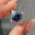 Dark blue stone ring adds rich color to a bold jewelry style.
