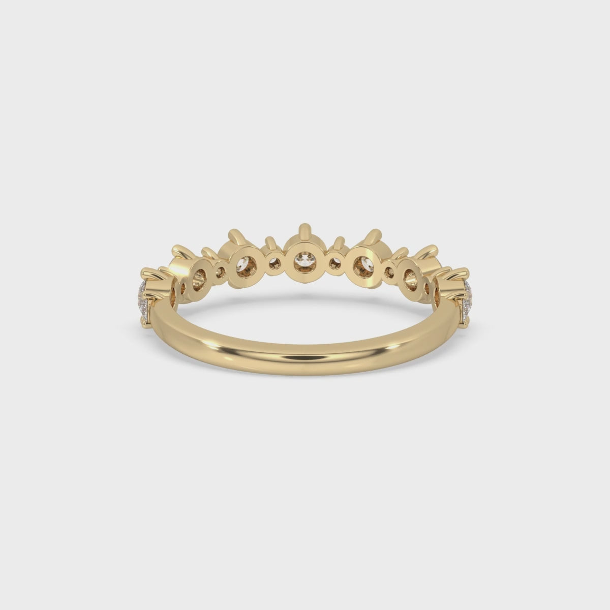 Yellow Gold Eternity Band With Round Cut Diamond