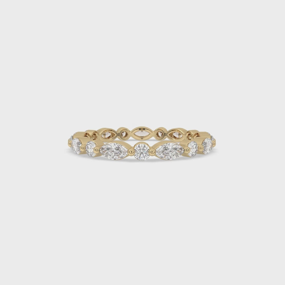 Marquise Diamond Wedding Band - Eternity Band