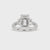 Three Stone Engagement Ring with Emerald Diamonds