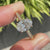 Oval Pave Engagement Ring In Yellow Gold