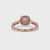Round Halo Engagement Ring With Side Stones