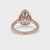 Pear Halo Engagement Ring with Elegant Pave Setting