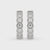Diamond Hoop Earrings With Round Diamond