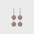 Round Diamond Earrings Featuring Rose Gold