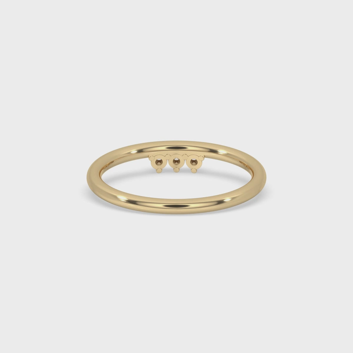 3 Stone Wedding Band - Round Diamonds