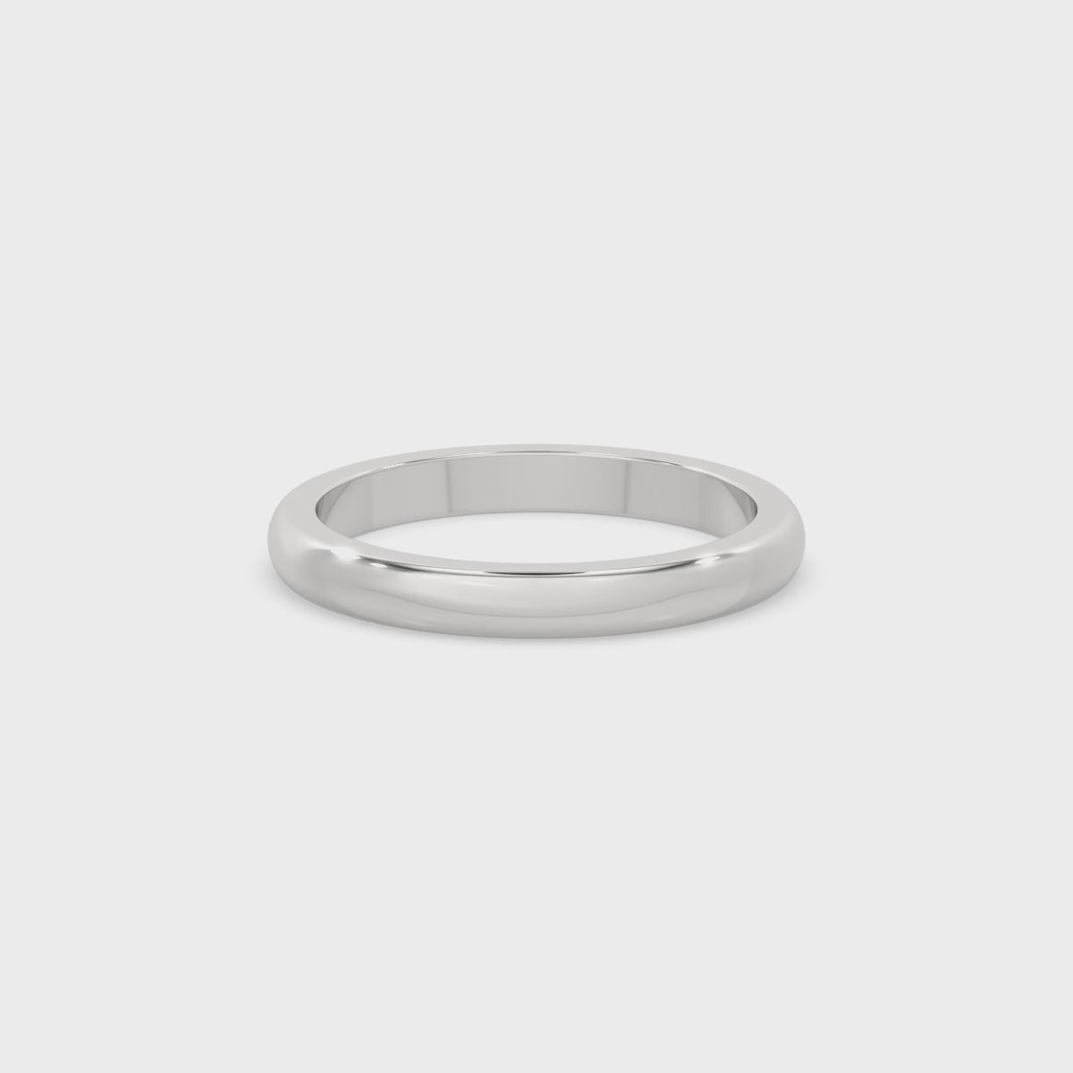 Simple White Gold Wedding Band