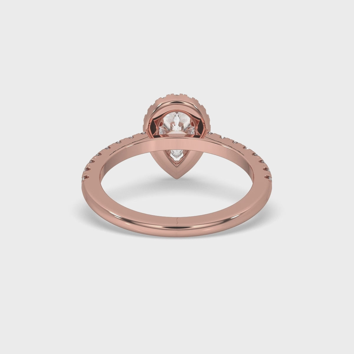 Pear Shaped Halo Engagement Ring
