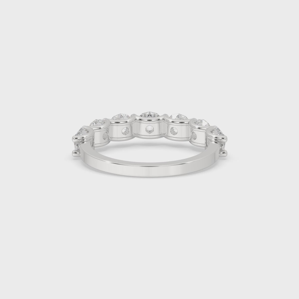 Half Eternity 7 Stone Wedding Band