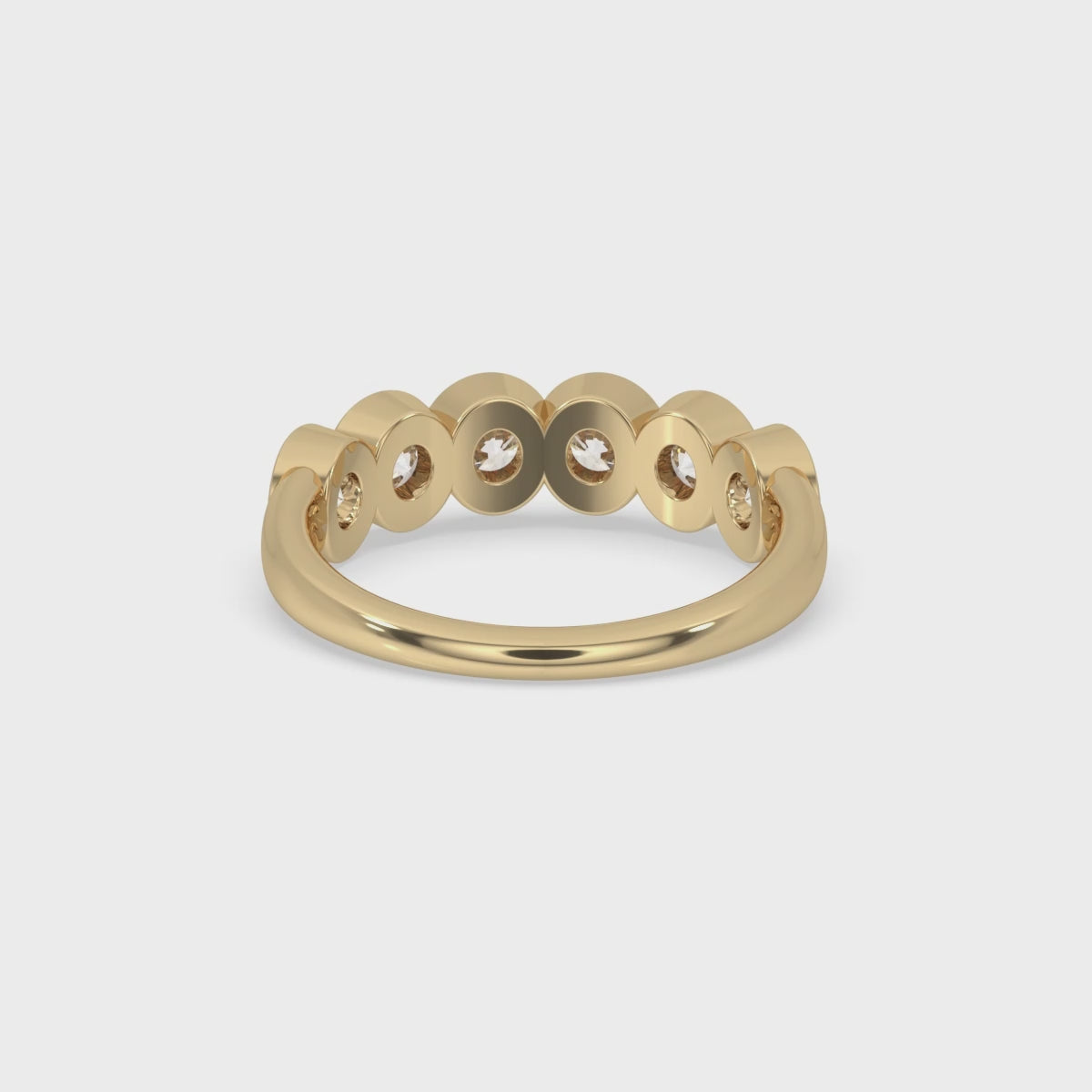 Half Eternity Bezel Set Diamond Band