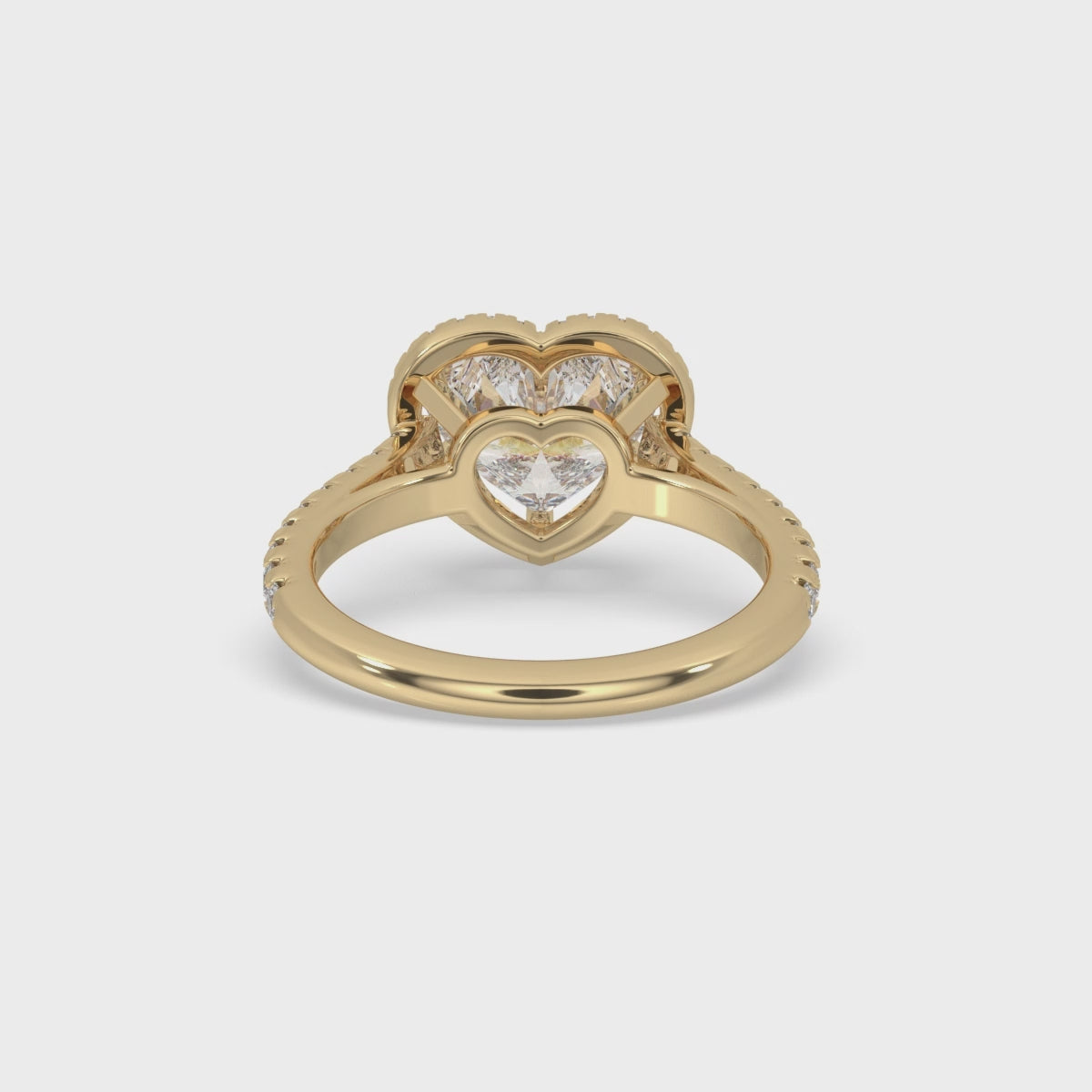 Heart Cut Diamond Ring With Pave And Halo Style