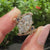 Nature inspired dutch marquise ring with blue sapphire side stones
