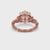 Flower Engagement Ring with Dazzling Round Diamond