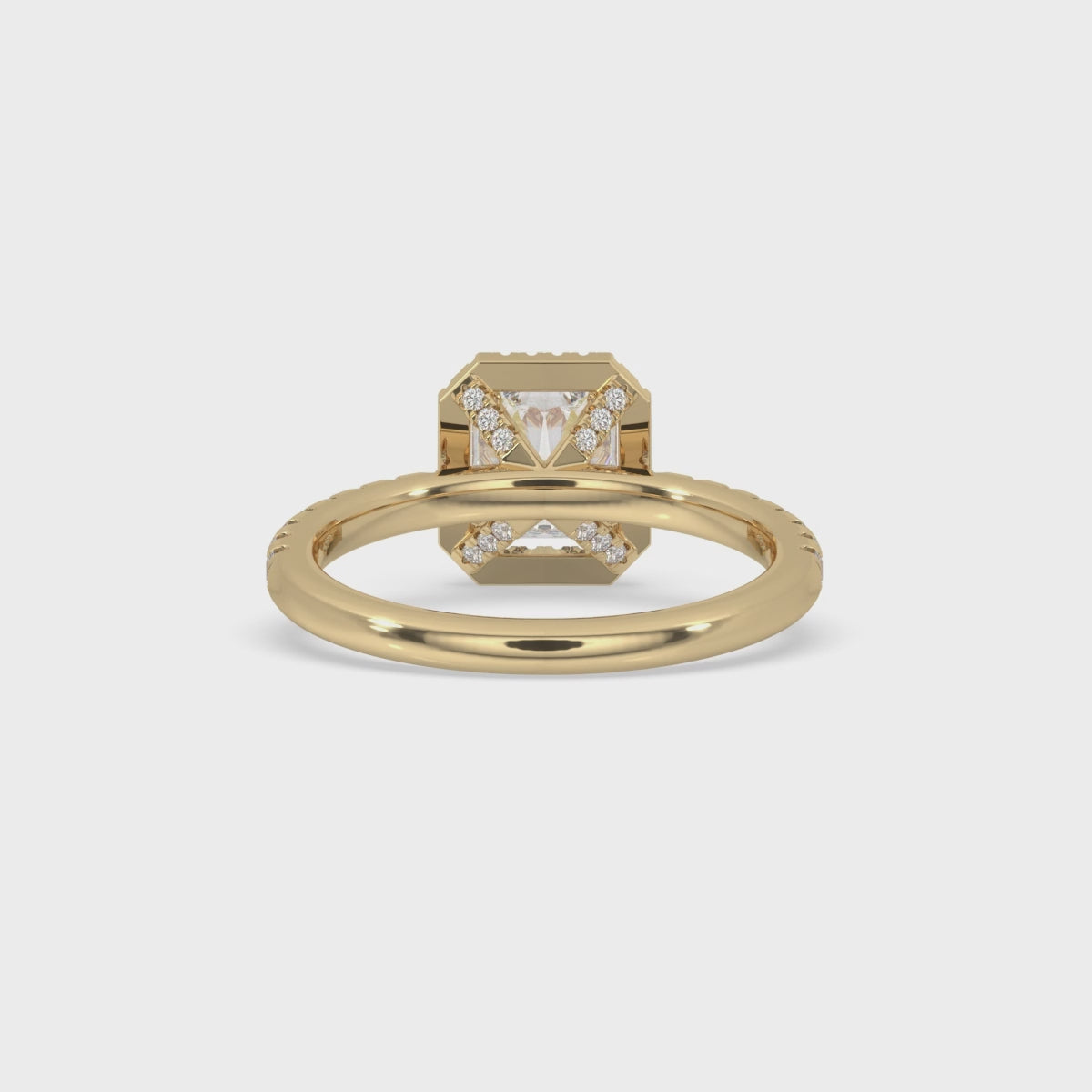 Radiant Cut Diamond Ring With Halo Style