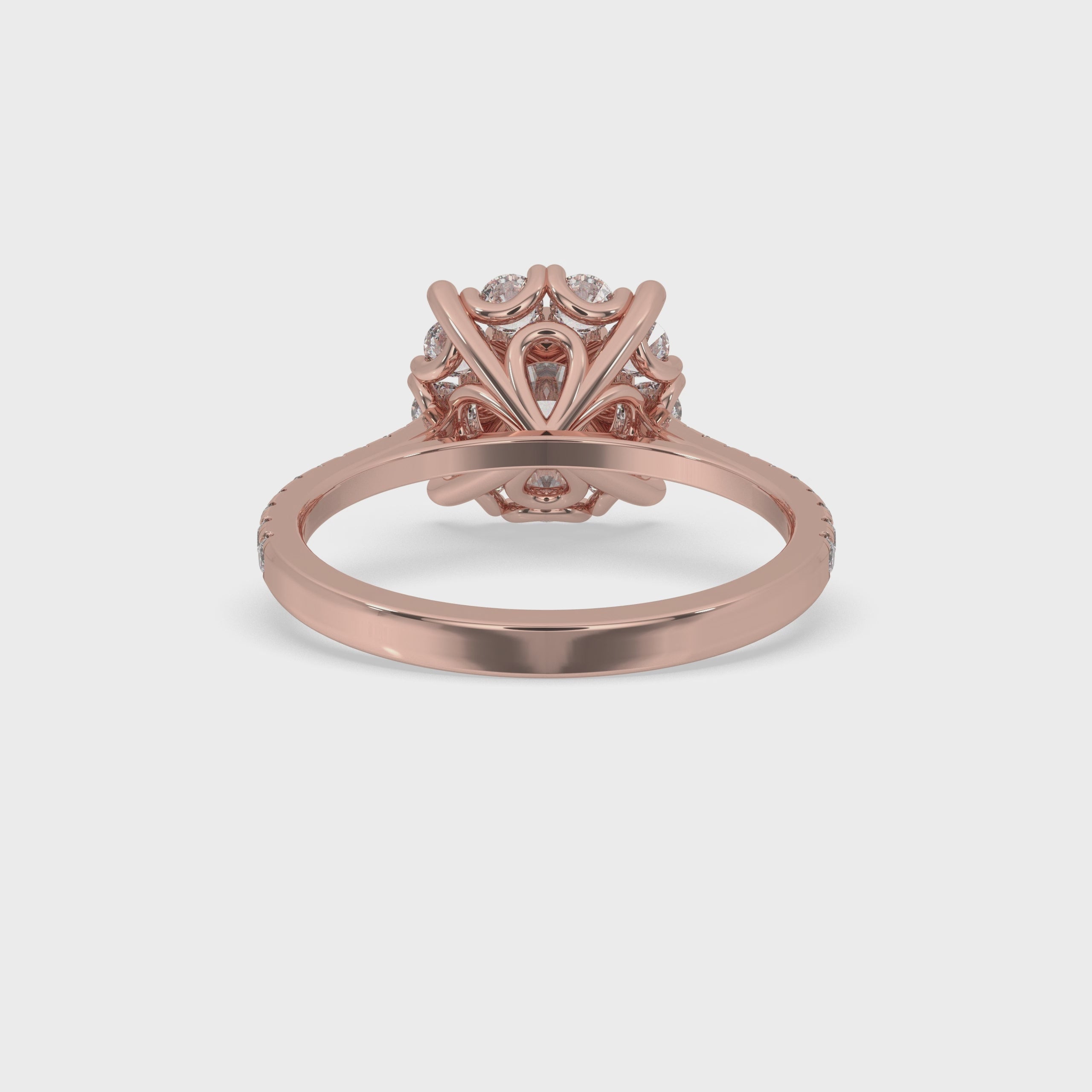 Round Diamond Classic Cathedral Engagement Ring