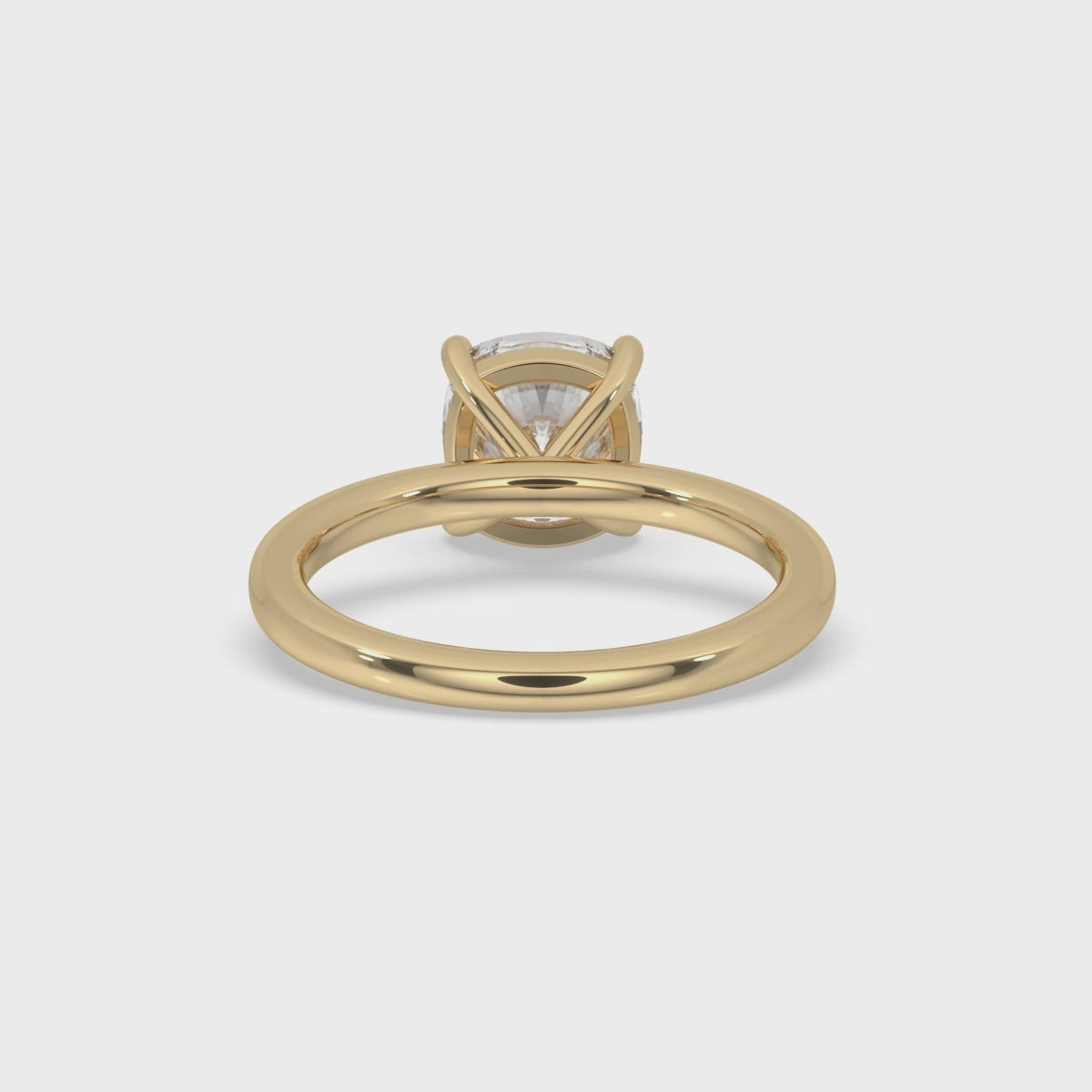 Cushion Cut Engagement Ring with Classic Solitaire Setting