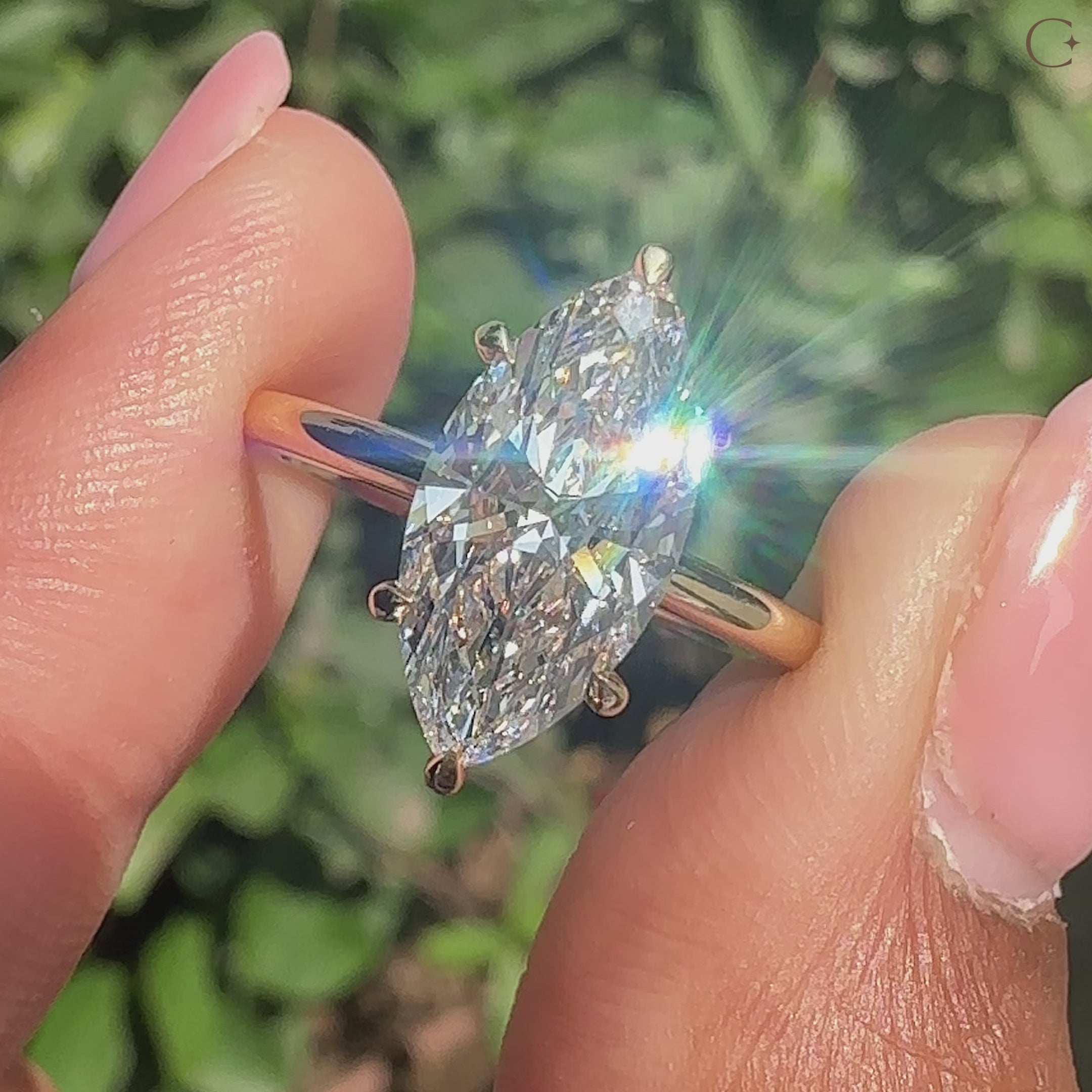 Simple marquise diamond ring for purchase.