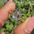 Lab grown diamond old european cut diamond ring with cathedral setting.
