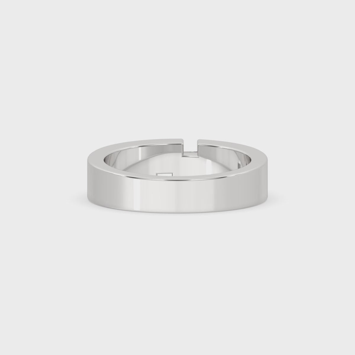 Baguette Diamond Wedding Band - Solitaire Style