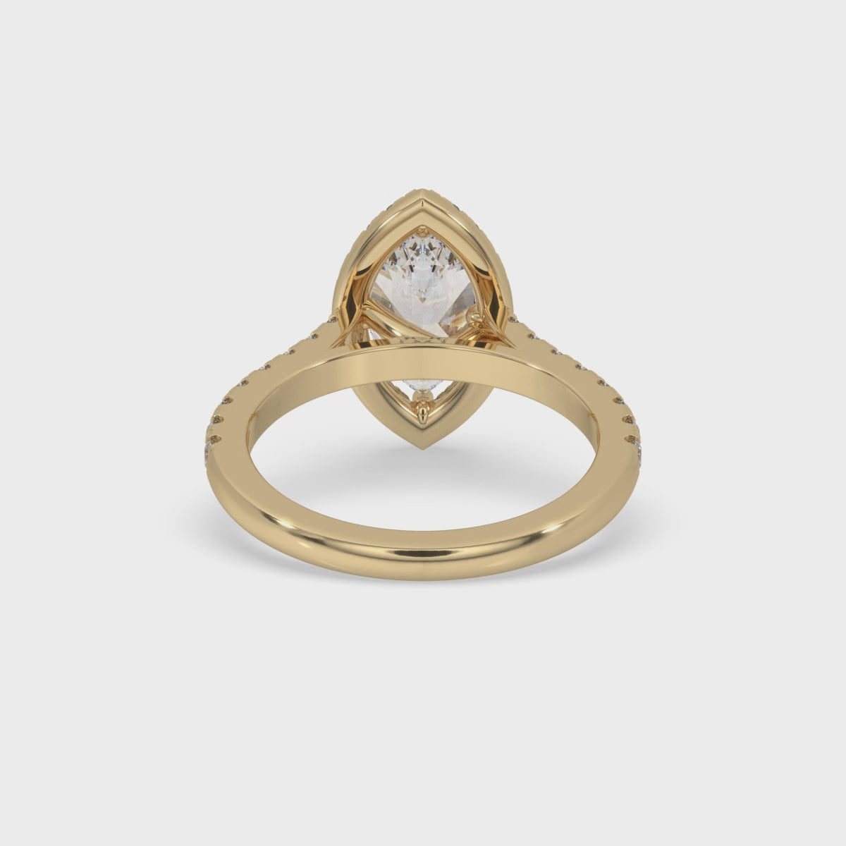 Cathedral Setting Ring With Marquise Diamond