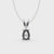 Pear Shaped Diamond Pendant - White Gold