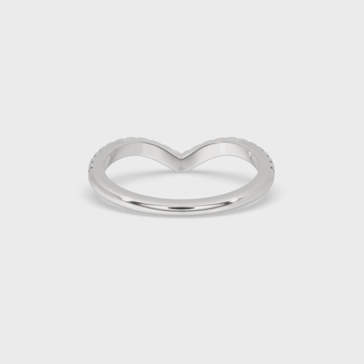 Chevron Wedding Band - Stackable Style