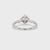 White Gold Cushion Cut Engagement Ring With Compass Prong Setting