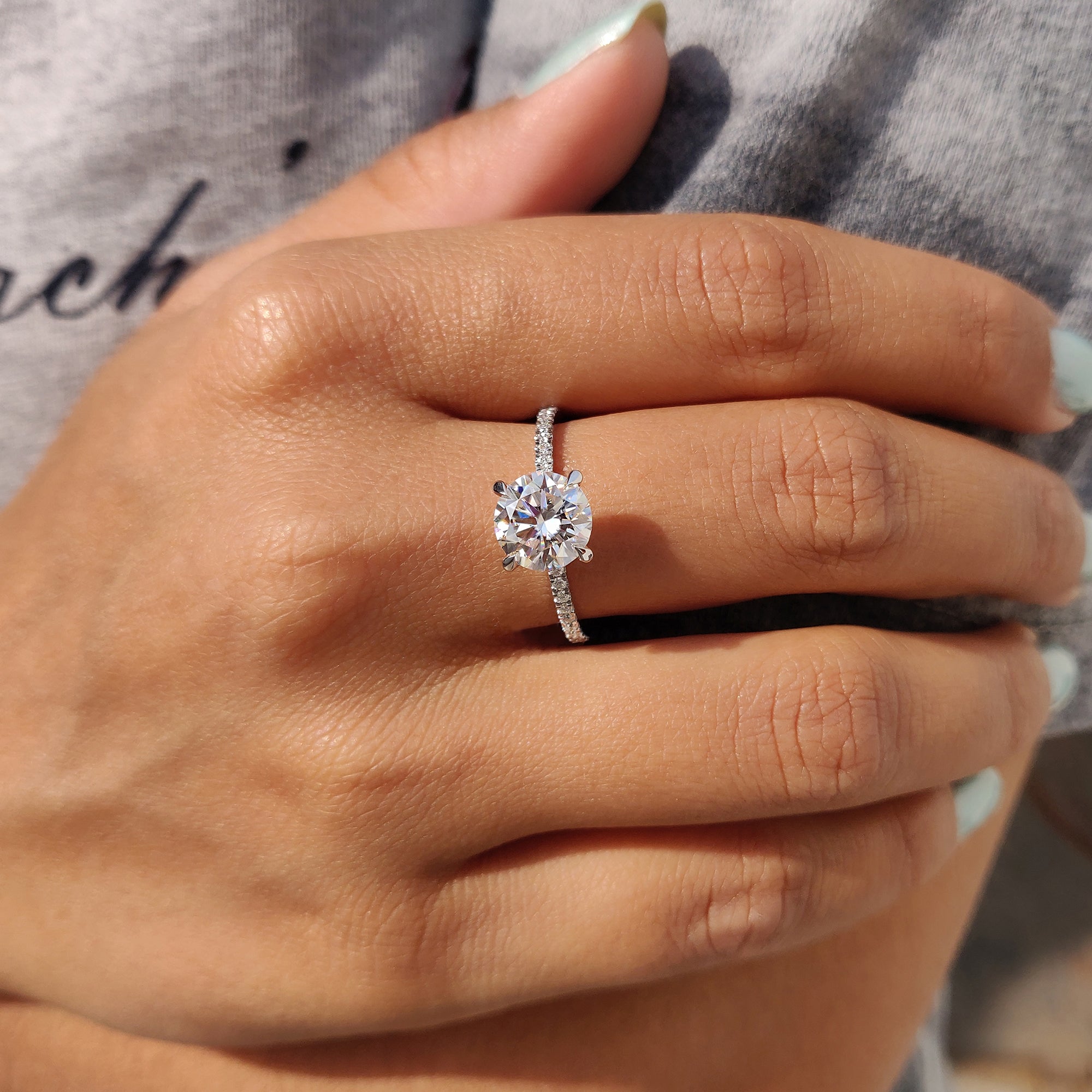 Simple engagement ring crafted for understated elegance and style.