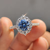 Unique engagement ring with claw prong
