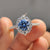 Unique engagement ring with claw prong
